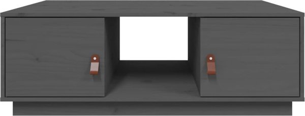 vidaXL Stolik kawowy, szary, 100x50x35 cm, lite drewno sosnowe