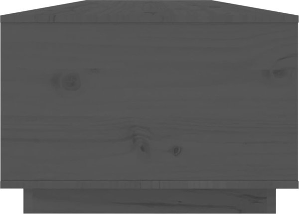 vidaXL Stolik kawowy, szary, 100x50x35 cm, lite drewno sosnowe