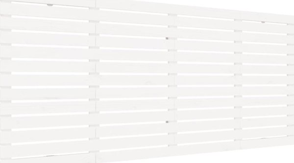 vidaXL Κεφαλάρι κρεβατιού, λευκό, 206x3x91,5 εκ, μασίφ πεύκο