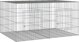 vidaXL Κλουβί για κουνέλι, 2 πάνελ, 110x79x54 εκ., γαλβανισμένο σίδερο
