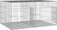 vidaXL Κλουβί για κουνέλι, 2 πάνελ, 110x79x54 εκ., γαλβανισμένο σίδερο