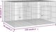 vidaXL Κλουβί για κουνέλι, 2 πάνελ, 110x79x54 εκ., γαλβανισμένο σίδερο