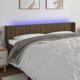 vidaXL Zaglowek do lozka z LED, ciemnobrazowy, 183x16x78/88 cm, tkanina