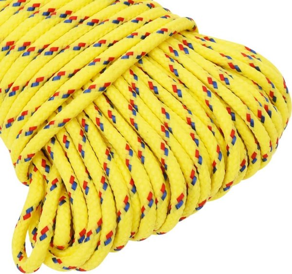 vidaXL Linka zeglarska, kitrini, 5 mm, 50 m, polipropylen