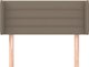 vidaXL Zaglowek uszak, taupe, 83x16x78/88 cm, tkanina
