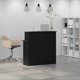 vidaXL Biurko recepcyjne czarne 100x50x103,5 cm Drewno klejone