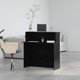 vidaXL Biurko recepcyjne czarne 100x50x103,5 cm Drewno klejone