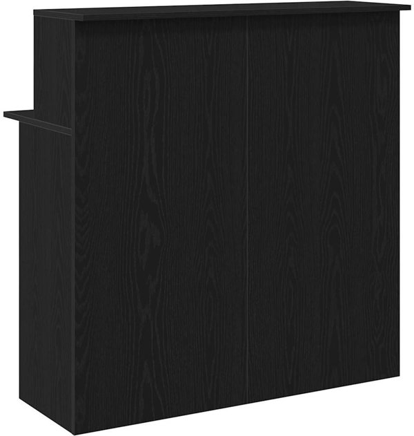 vidaXL Biurko recepcyjne czarne 100x50x103,5 cm Drewno klejone