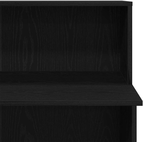 vidaXL Biurko recepcyjne czarne 100x50x103,5 cm Drewno klejone