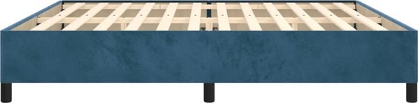 vidaXL Κρεβατοκάμαρα, σκούρο μπλε, 200x200 εκ, επενδυμένη με βελούδο
