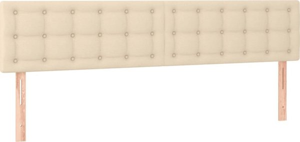 vidaXL Λουτζκο Κοντινενταλ με στρωμα, κρεμ, 160x200 εκ.