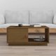Stolik kawowy miodowy braz 80x50x35.5 cm lite drewno sosnowe