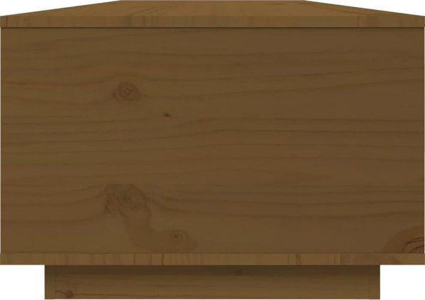 Stolik kawowy miodowy braz 80x50x35.5 cm lite drewno sosnowe