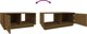 Stolik kawowy miodowy braz 80x50x35.5 cm lite drewno sosnowe