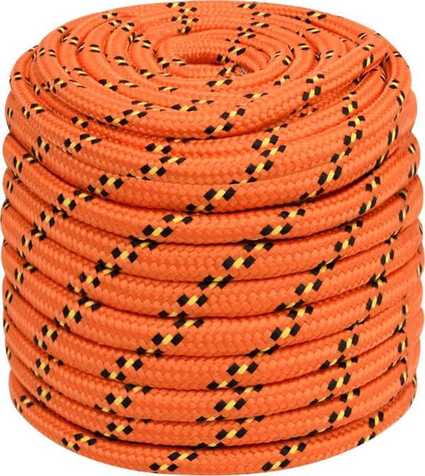 vidaXL Linka zeglarska, pomaranczowa, 18 mm, 50 m, polipropylen
