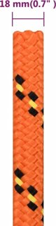 vidaXL Linka zeglarska, pomaranczowa, 18 mm, 50 m, polipropylen