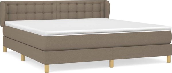vidaXL Lovet Kontinentale me to mattress, taupe, yfasma, 160x200 cm