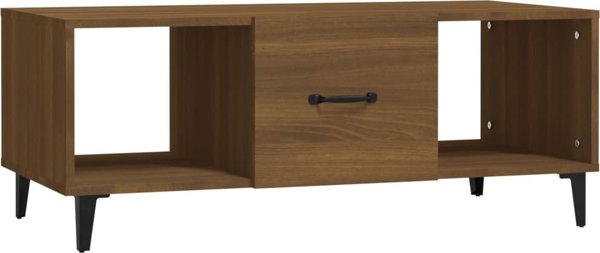 vidaXL Τραπεζάκι καφέ, καφέ δρυς, 102x50x40 cm, υλικό ξύλου