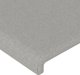vidaXL Zaglowek do lozko z LED, jasnoszary, 80x5x118/128 cm, tkanina