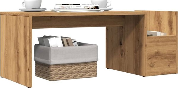 vidaXL Τραπεζάκι καφέ, artisan δρυς, 90x45x35 εκ