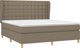 vidaXL Κρεβατι continental με στρώμα, taupe, ύφασμα, 160x200 εκ.