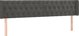 vidaXL Κεφαλάρι ουσάκ 203x16x78/88 cm, βελούδο, σκούρο γκρι
