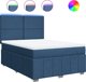 vidaXL κρεβάτι kontynentalne με στρώμα, μπλε, ύφασμα 140x190 εκ.