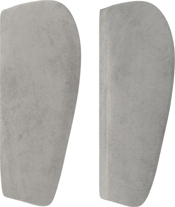 vidaXL Κεφαλάρι uszak, ανοιχτό γκρι, 147x23x78/88 cm, βελούδινο
