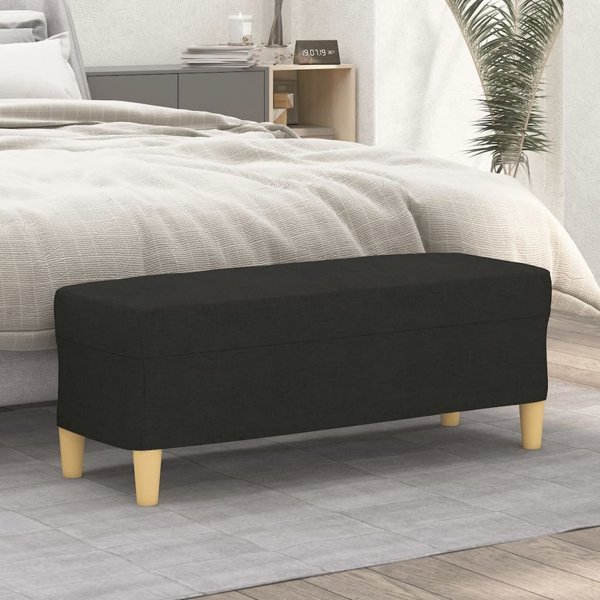vidaXL Λαβή, μαύρη, 100x35x41 εκ., επενδυμένη με ύφασμα