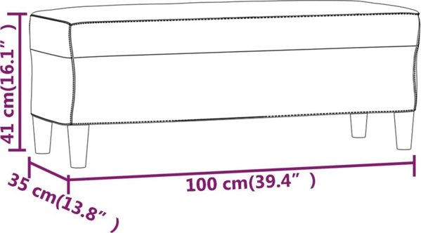 vidaXL Λαβή, μαύρη, 100x35x41 εκ., επενδυμένη με ύφασμα