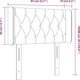 vidaXL Κεφαλάρι κρεβατιού με LED, μπλε, 83x16x78/88 cm, ύφασμα