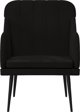 vidaXL vidaXL Fotel, czarny, 63x76x80 cm, obity aksamitem