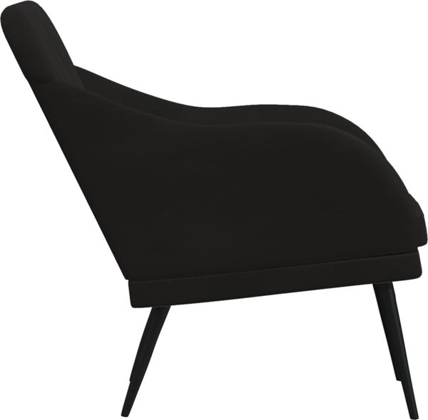 vidaXL vidaXL Fotel, czarny, 63x76x80 cm, obity aksamitem