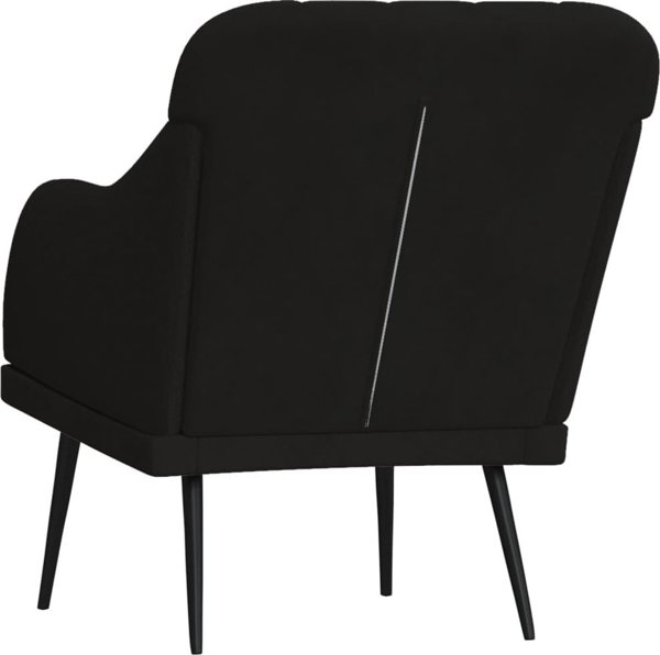 vidaXL vidaXL Fotel, czarny, 63x76x80 cm, obity aksamitem