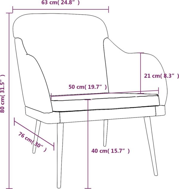 vidaXL vidaXL Fotel, czarny, 63x76x80 cm, obity aksamitem