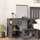 vidaXL Toaletka, szara, 95x50x134 cm, lite drewno sosnowe