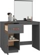 vidaXL Toaletka, szara, 95x50x134 cm, lite drewno sosnowe