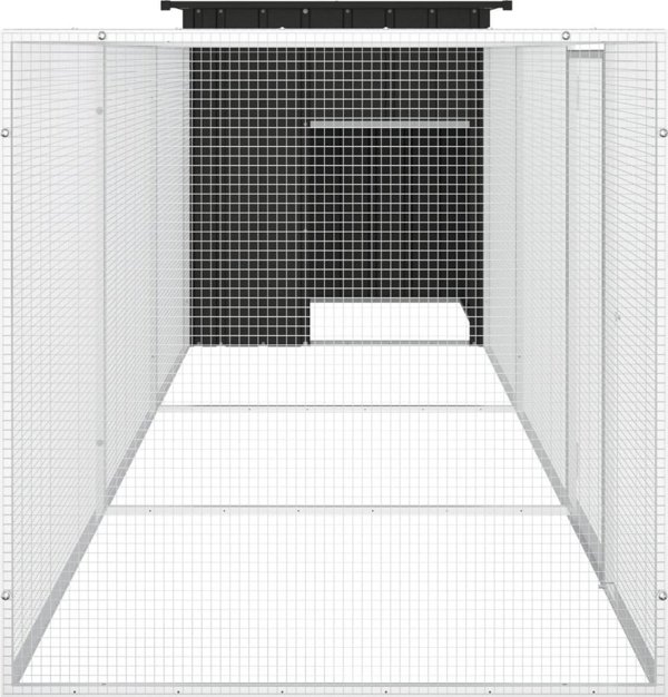 vidaXL Κλουβί για κοτόπουλα, ανθρακί, 400x91x100 εκ, ατσάλι