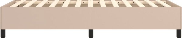 vidaXL Λουτζκό κοντινεντάλε, cappuccino, 100x200cm με επένδυση από συνθετικό δέρμα