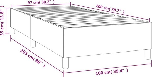 vidaXL Λουτζκό κοντινεντάλε, cappuccino, 100x200cm με επένδυση από συνθετικό δέρμα