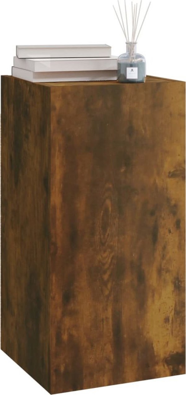 vidaXL Έπιπλο για TV, καπνιστή δρυς, 30,5x30x60 cm