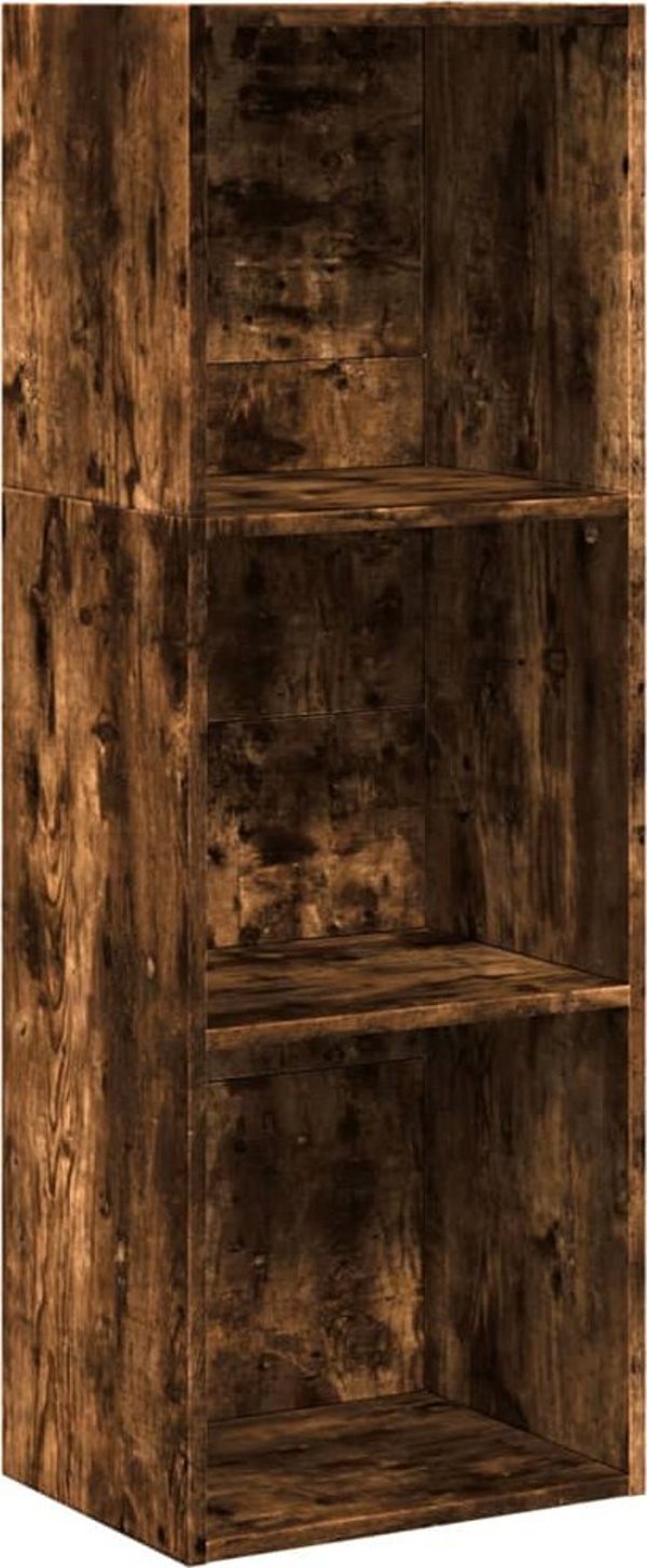 vidaXL Βιβλιοθήκη, Καπνιστό Δρυς, 40x30x114 εκ