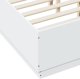 vidaXL Κρεβατοκαframe με LED, λευκό, 135x190 cm, από μοριοσανίδα