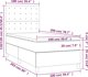 vidaXL Λουζκο κοντινενταλ με στρωμα, σκουρο γκρι βελούδινο 100x200 εκ