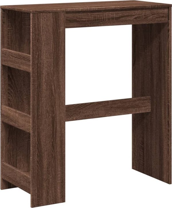 vidaXL Μπαρ τραπέζι με διαχωριστικά, καφέ δρυς, 90x40x103,5 εκ.