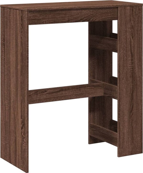vidaXL Μπαρ τραπέζι με διαχωριστικά, καφέ δρυς, 90x40x103,5 εκ.