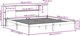 vidaXL Κρεβάτι με βιβλιοθήκη 180x200 cm από μασίφ πεύκο χωρίς στρώμα