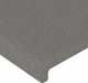 vidaXL Zaglowek do lozka z LED, ciemnoszary, 83x16x118/128 cm, tkanina