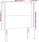 vidaXL Zaglowek do lozka z LED, ciemnoszary, 83x16x118/128 cm, tkanina