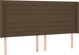 vidaXL Κεφαλάρι Πολυθρόνας, Σκούρο Καφέ, 203x16x118/128 cm, Υφασμάτινο